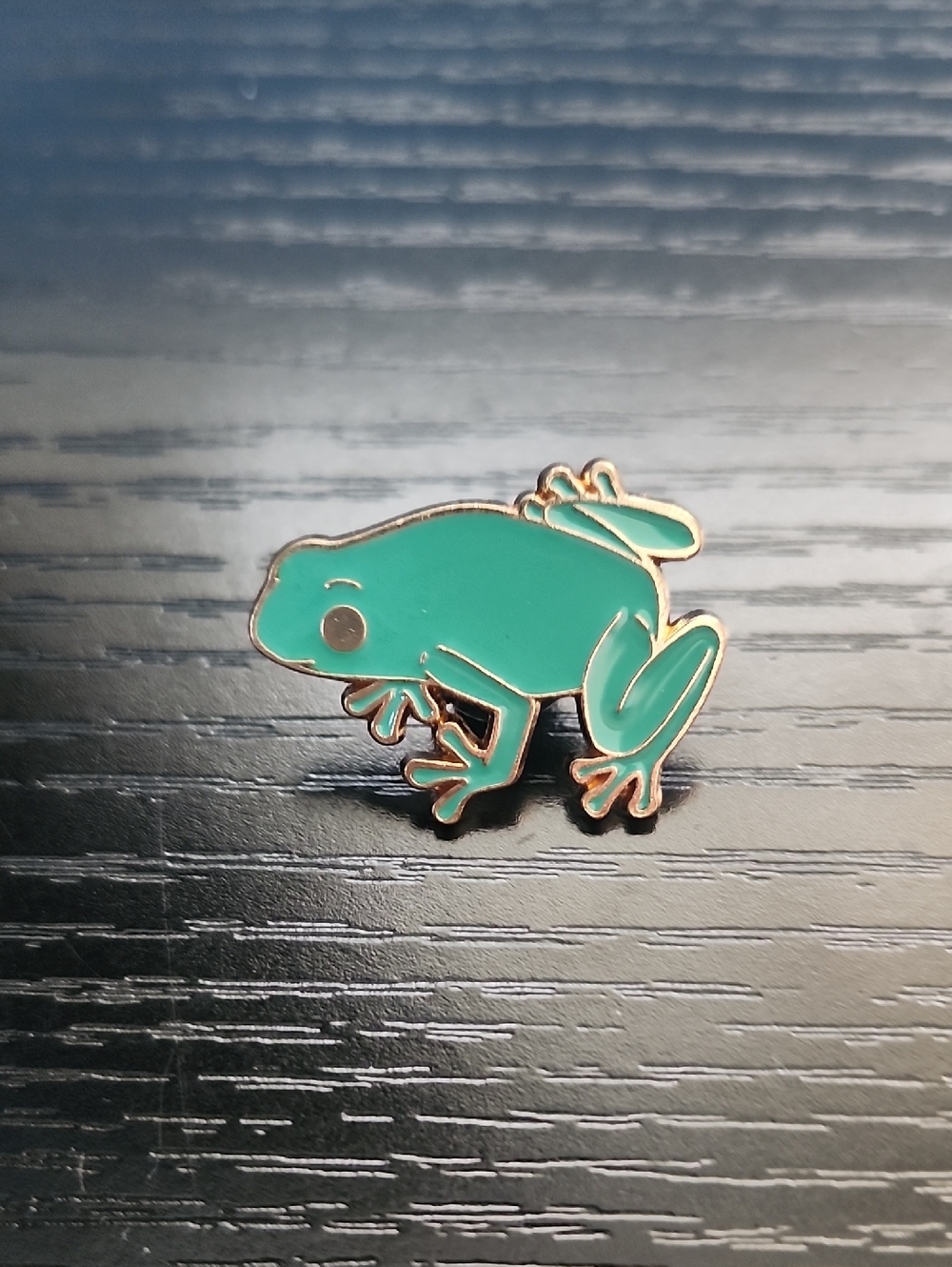 Green Frog Enamel Pin